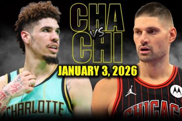 Chicago Bulls vs Charlotte Hornets Full Game Highlights – January 3, 2026 | NBA Season
