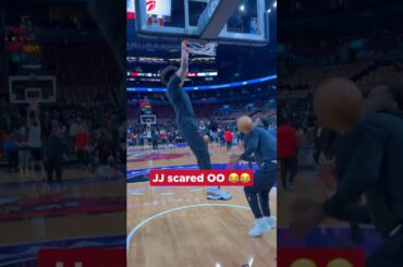 Onyeka couldn’t believe it 😂😂 #nba #hawks #jalenjohnson #onyekaokongwu #dunk #scary