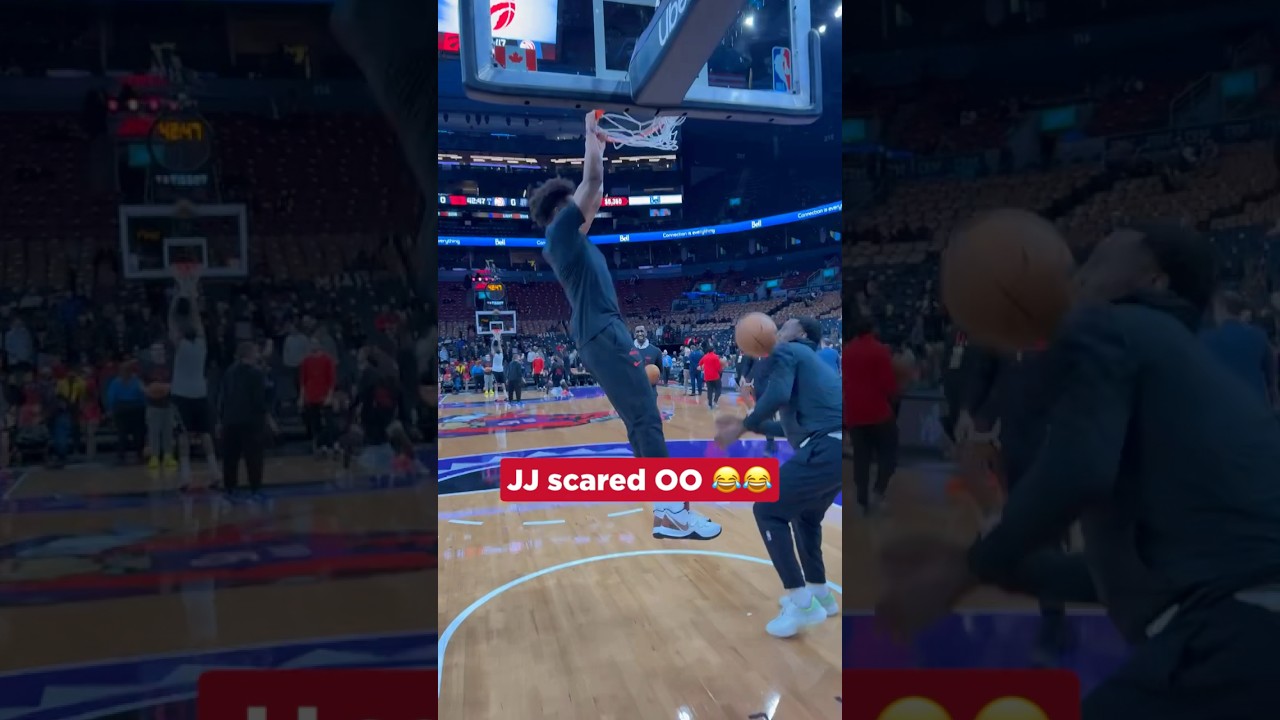 Onyeka couldn’t believe it 😂😂 #nba #hawks #jalenjohnson #onyekaokongwu #dunk #scary