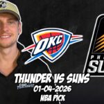 Oklahoma City Thunder vs Phoenix Suns 1/4/26 NBA Free Picks & Prediction | NBA Betting Tips