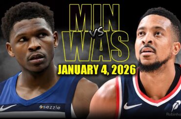Minnesota Timberwolves vs Washington Wizards Full Game Highlights – January 4, 2026 | NBA Season