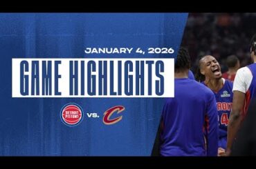 Pistons Earn First Win of the New Year | Game Highlights vs. Cleveland Cavaliers | 01.04.26