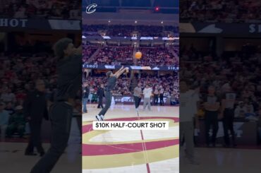 TWO GAMES IN A ROW WITH A $10,000 HALF-COURT SHOT! #nba #basketball #cavs #clevelandcavaliers