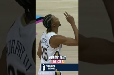Trey Murphy III breaks the Pelicans franchise record for made three pointers