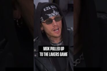 Courtside MGK at the Lakers game 🌟
