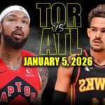 Toronto Raptors vs Atlanta Hawks Full Game Highlights – January 5, 2026 | NBA Season