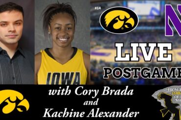 IOWA - NORTHWESTERN POSTGAME with Kachine Alexander / Iowa Women's Basketball Postgame