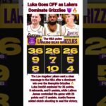 Luka Goes OFF as Lakers Dominate Grizzlies 😈🔥#nbashorts #nba #basketball #nbaaustralia #viralvideo
