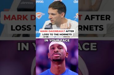 Oklahoma City Thunder Head Coach Mark Daigneault, after loss to the Charlotte Hornets #nba #thunder