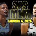 San Antonio Spurs vs Memphis Grizzlies Full Game Highlights – January 6, 2026 | NBA Season