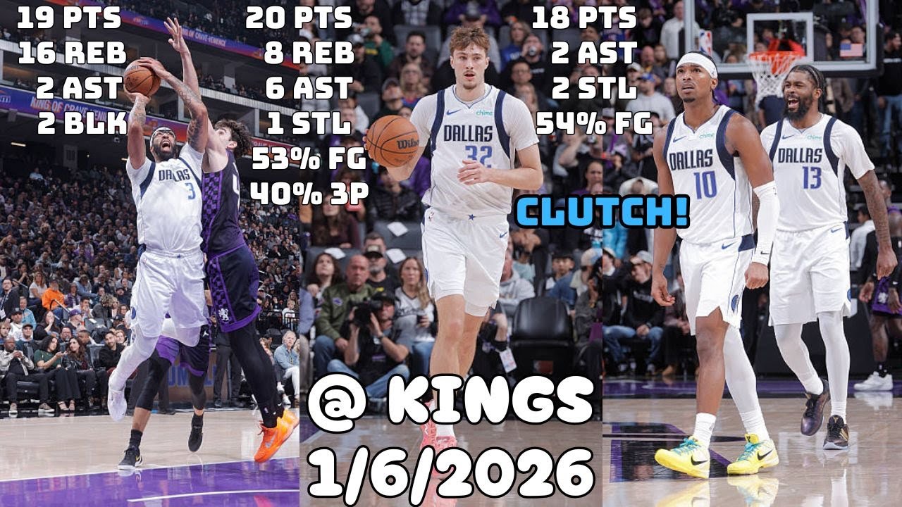 Cooper Flagg & Brandon Willams Came up CLUTCH | Dallas Mavericks Team Highlights vs Kings (1/6/2026)