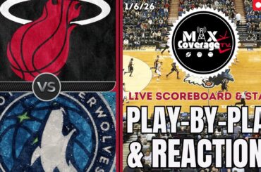 🔴LIVE - Miami Heat vs Minnesota Timberwolves - Play-By-Play & Reactions (1/6/26)