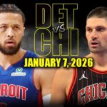 Detroit Pistons vs Chicago Bulls Full Game Highlights – January 7, 2026 | NBA Season