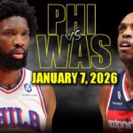Philadelphia 76ers vs Washington Wizards Full Game Highlights – January 7, 2026 | NBA Season