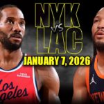 New York Knicks vs Los Angeles Clippers Full Game Highlights – January 7, 2026 | NBA Season