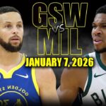 Golden State Warriors vs Milwaukee Bucks Full Game Highlights – January 7, 2026 | NBA Season