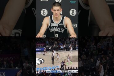 Egor Dëmin on the hustle and effort from Day'Ron Sharpe tonight 🤝 #nba #brooklynnets #basketball