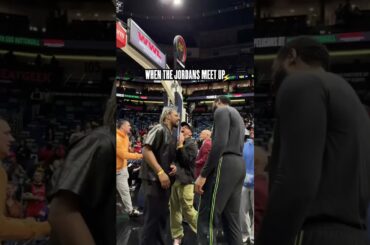 Jordan meets Jordan: DeAndre Jordan shows Cam Jordan his levels #pelicans  #nba