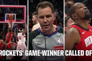 FINAL MINUTE of Rockets-Trail Blazers ⌛ Rockets' game-winner CALLED OFF at the buzzer | NBA on ESPN