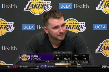 Luka Doncic POSTGAME INTERVIEWS | Los Angeles Lakers loss to San Antonio Spurs 107-91
