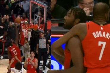 Tari Eason tip-in game winner buzzer beater off KD miss WAVED OFF vs Trail Blazers