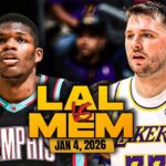 Los Angeles Lakers vs Memphis Grizzlies Full Game Highlights | Jan 4, 2026 | FreeDawkins