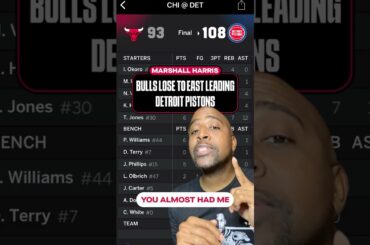 Bulls lose 108-93 to the Detroit Pistons 👎