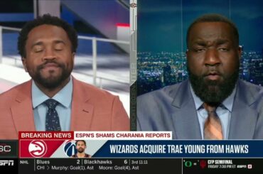 "Anthony Davis to Atlanta" - Perkins reacts to Hawks trading Trae Young to Wizards for CJ McCollum