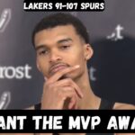 Victor Wembanyama Postgame Interview - Lakers vs Spurs