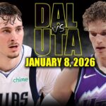 Dallas Mavericks vs Utah Jazz Full Game Highlights – January 8, 2026 | NBA Season