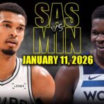 San Antonio Spurs vs Minnesota Timberwolves Full Game Highlights – January 11, 2026 | NBA Season