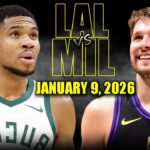 Los Angeles Lakers vs Milwaukee Bucks Full Game Highlights – January 9, 2026 | NBA Season