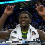 Anthony Edwards receives 'MVP' chants from Wolves crowd after leading Wolves to win | NBA on ESPN