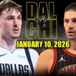 Dallas Mavericks vs Chicago Bulls Full Game Highlights – January 10, 2026 | NBA Season