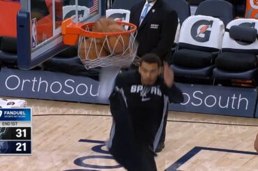 Victor Wembanyama is INSANE karate kicks balls stuck in the net 😂