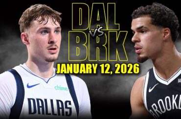 Dallas Mavericks vs Brooklyn Nets Full Game Highlights – January 12, 2026 | NBA Season