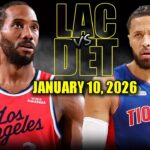 Los Angeles Clippers vs Detroit Pistons Full Game Highlights – January 10, 2026 | NBA Season