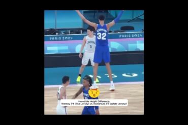 Incredible Height Difference Wemby and Kawamura