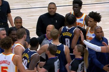 Hawks vs Nuggets Get CHIPPY After Gordon’s SHOVE 😳