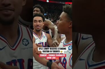 Kyle Lowry is serenaded by the Raptors crowd and embraces players from both teams ❤️