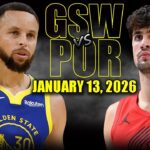 Golden State Warriors vs Portland Trail Blazers Full Game Highlights – January 13, 2026 | NBA Season