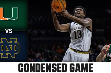 Miami vs. Notre Dame Condensed Game | 2025-26 ACC Men’s Basketball