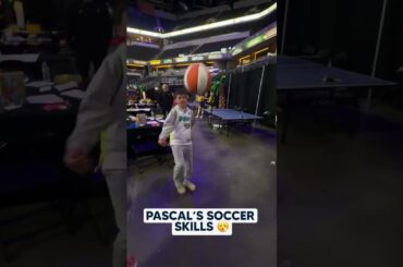 Pascal Siakam & Young Fan Show Off Soccer Skills At Pacers Corporate Partnerships Family Fun Event