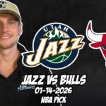 Utah Jazz vs Chicago Bulls 1/14/26 NBA Free Picks & Prediction | NBA Betting Tips