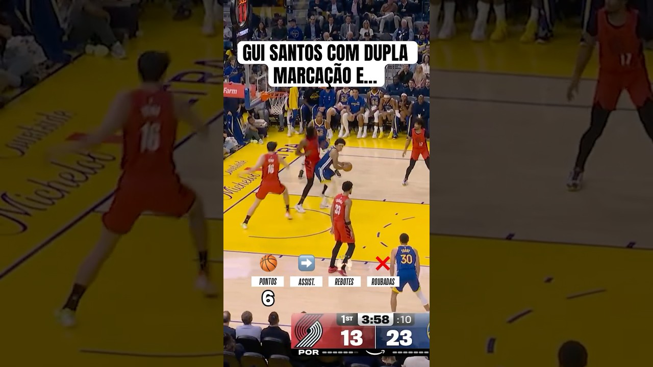 🇧🇷 GUI SANTOS é FUNDAMENTAL para os Warriors 💪 #nba