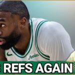 Boston Celtics' STRUGGLE late in Spurs loss | Jaylen Brown RIPS Refs