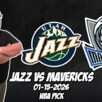 Utah Jazz vs Dallas Mavericks 1/15/26 NBA Free Picks & Prediction | NBA Betting Tips