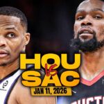 Houston Rockets vs Sacramento Kings Full Game Highlights | Jan 11, 2026 | FreeDawkins