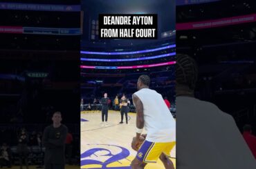 Nailed it: Deandre Ayton from half court #Lakers