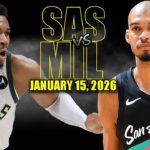 San Antonio Spurs vs Milwaukee Bucks Full Game Highlights - January 15, 2026 | NBA Season